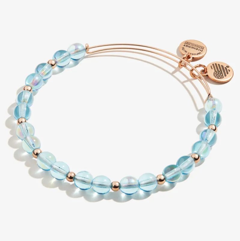 Iridescent Beaded Bangle, Sky Blue sold by Alex and Ani