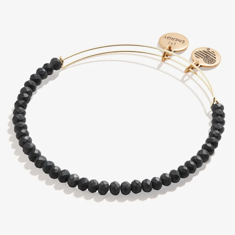 Matte Brilliance Beaded Bangle, Onyx sold by Alex and Ani