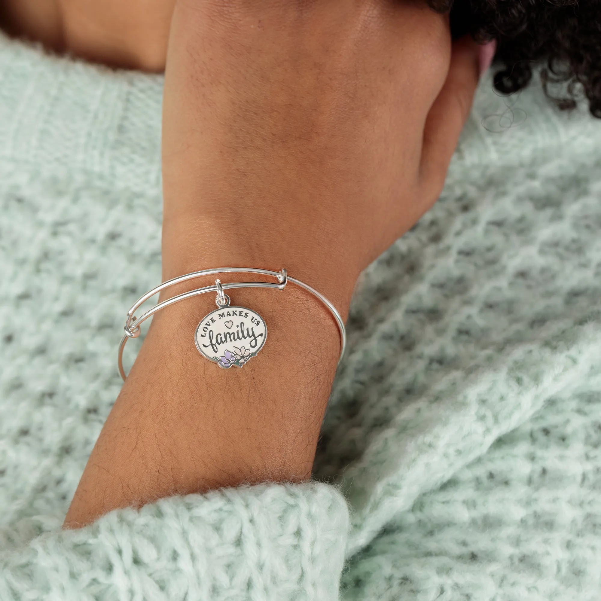 'Love Makes Us Family' Charm Bangle sold by Alex and Ani product image thumbnail 4