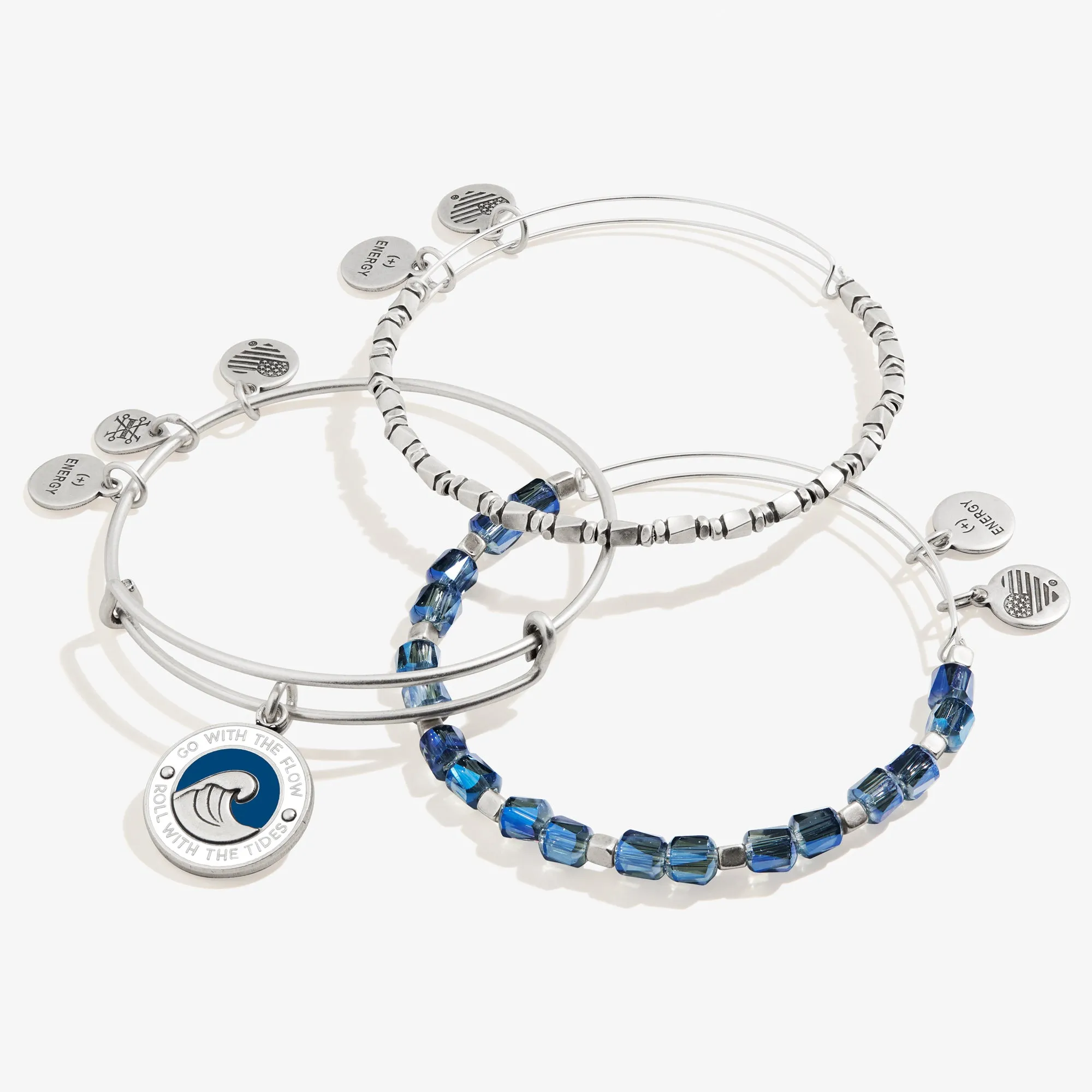 Go With the Flow' Charm + Beaded Bangles, Set of 3 sold by Alex and Ani product image thumbnail 2