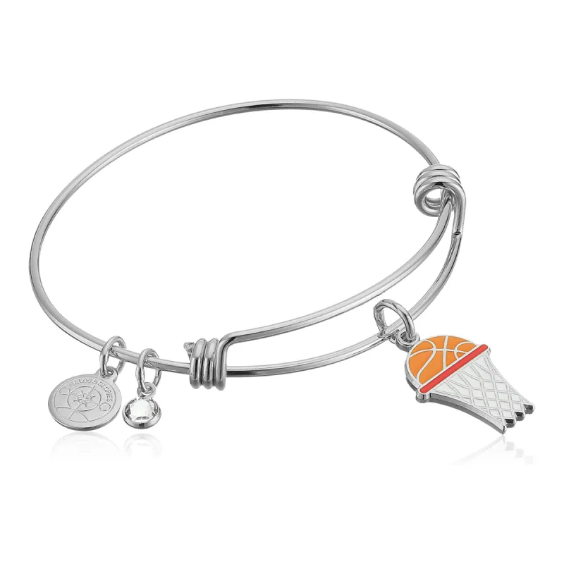 Basketball Charm Bangle Bracelet, Halos & Glories sold by Alex and Ani