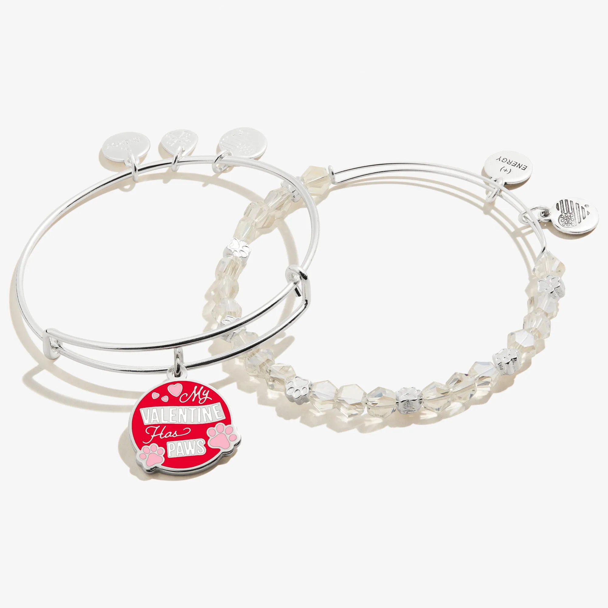 'My Valentine Has Paws' Charm Bangle Bracelet, Set of 2 sold by Alex and Ani product image thumbnail 2