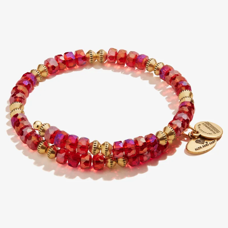 Dazzle Wrap Bracelet, Ruby sold by Alex and Ani