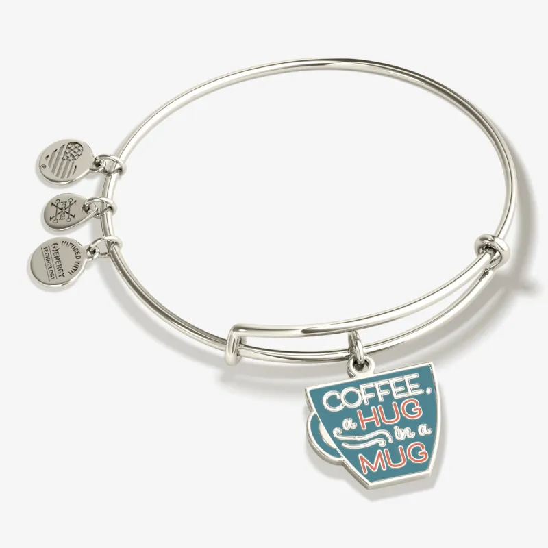 'A Hug In A Mug' Coffee Charm Bangle sold by Alex and Ani