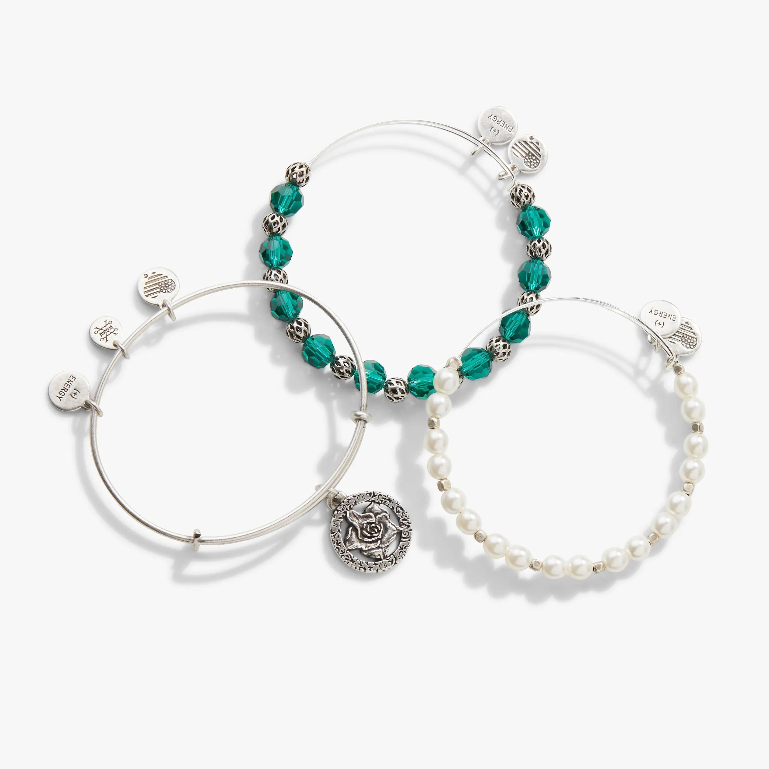 Rose Charm Bangle, Set of 3 sold by Alex and Ani product image thumbnail 5