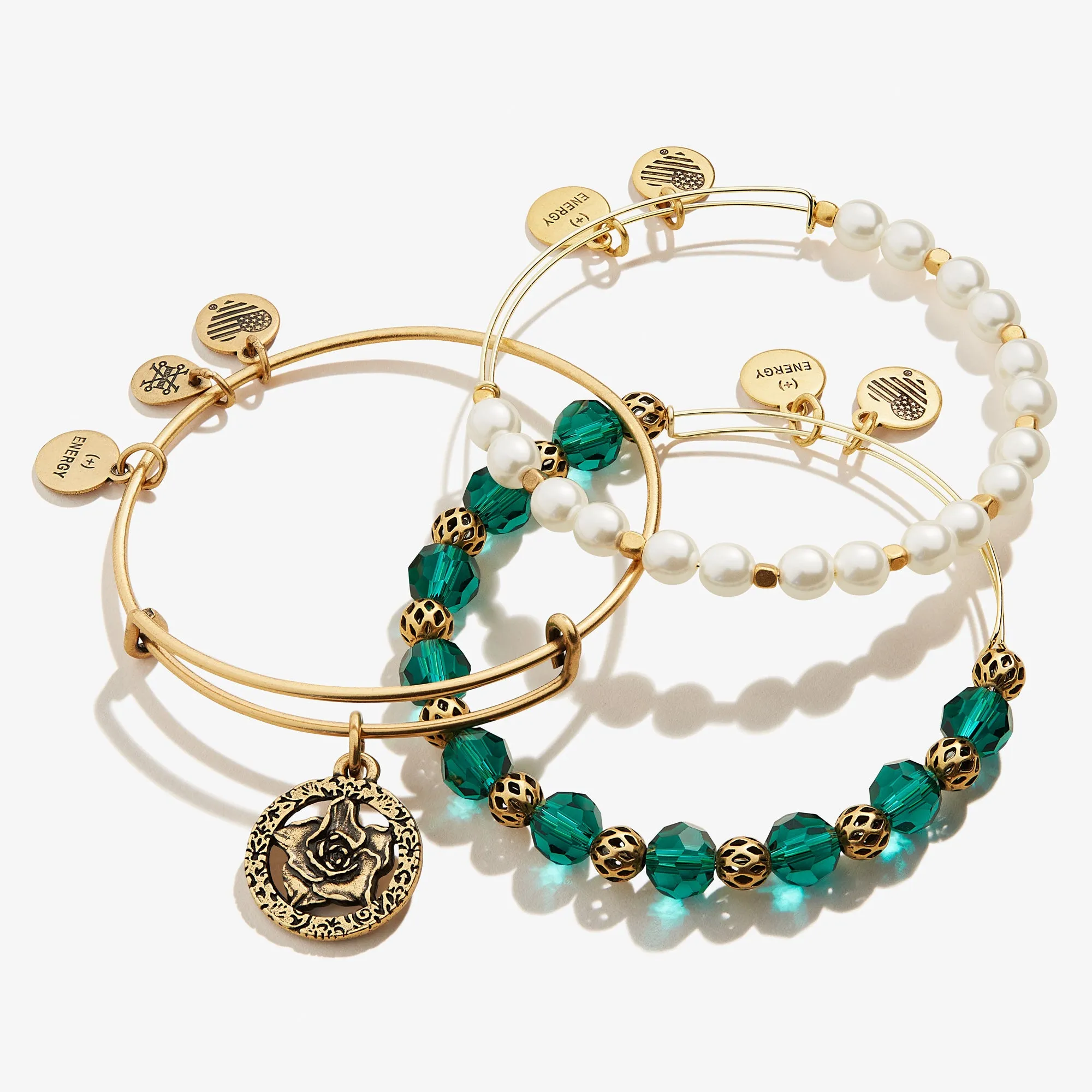 Rose Charm Bangle, Set of 3 sold by Alex and Ani product image thumbnail 3