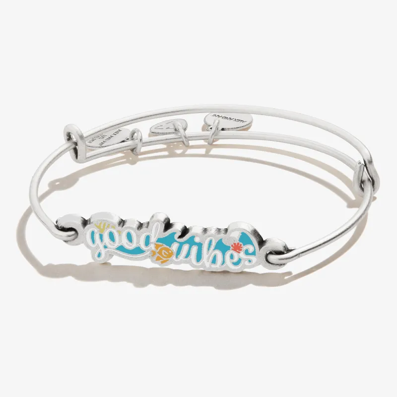 'Good Vibes' Inline Charm Bangle sold by Alex and Ani