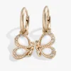 Butterfly Mother of Pearl Huggie Hoop Earrings sold by Alex and Ani