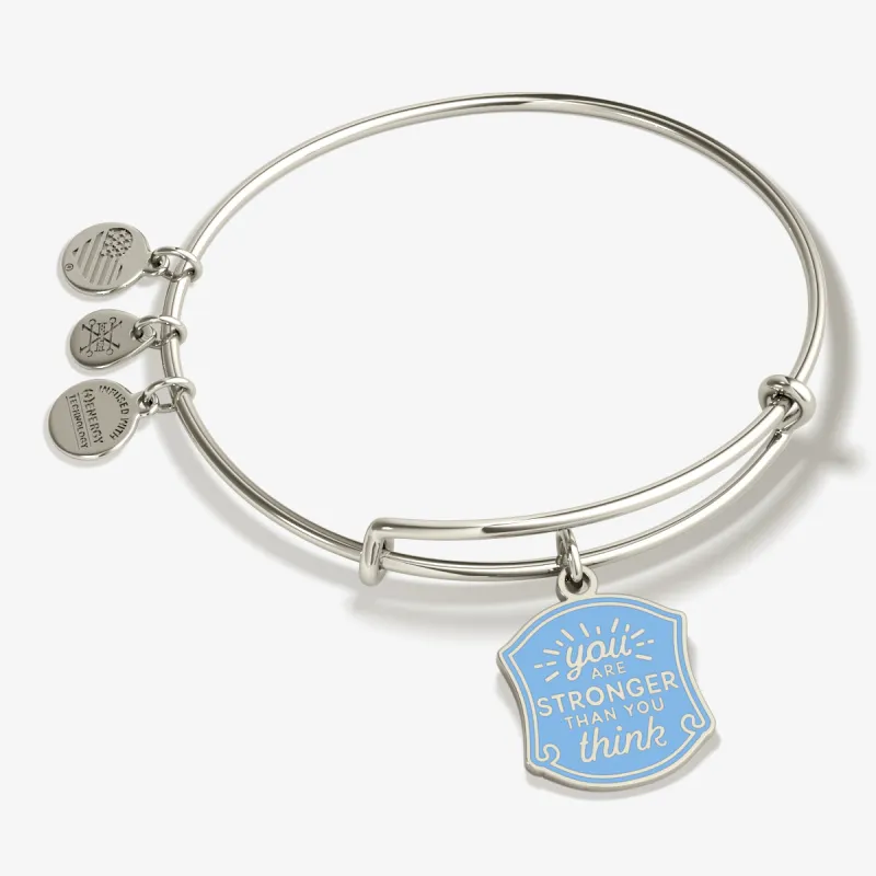 'You Are Stronger Than You Think' Charm Bangle Bracelet sold by Alex and Ani