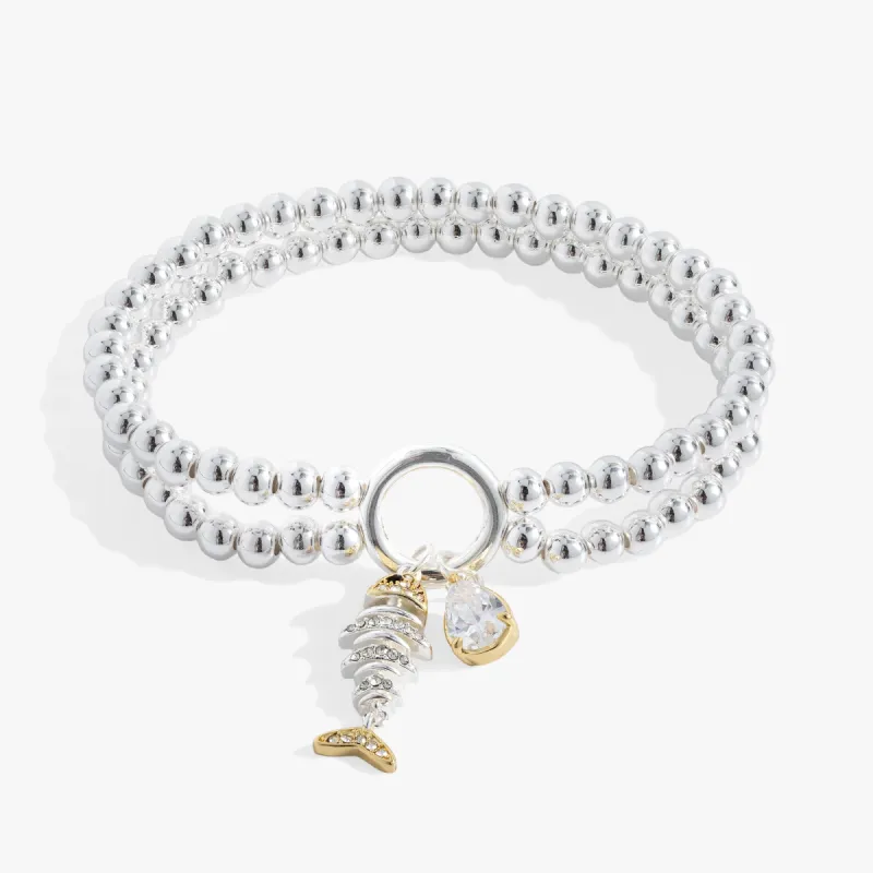 Fishbone Double Stretch Bracelet sold by Alex and Ani
