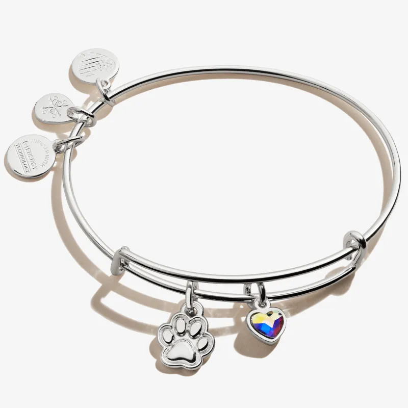 Paw Print Duo Charm Bangle sold by Alex and Ani