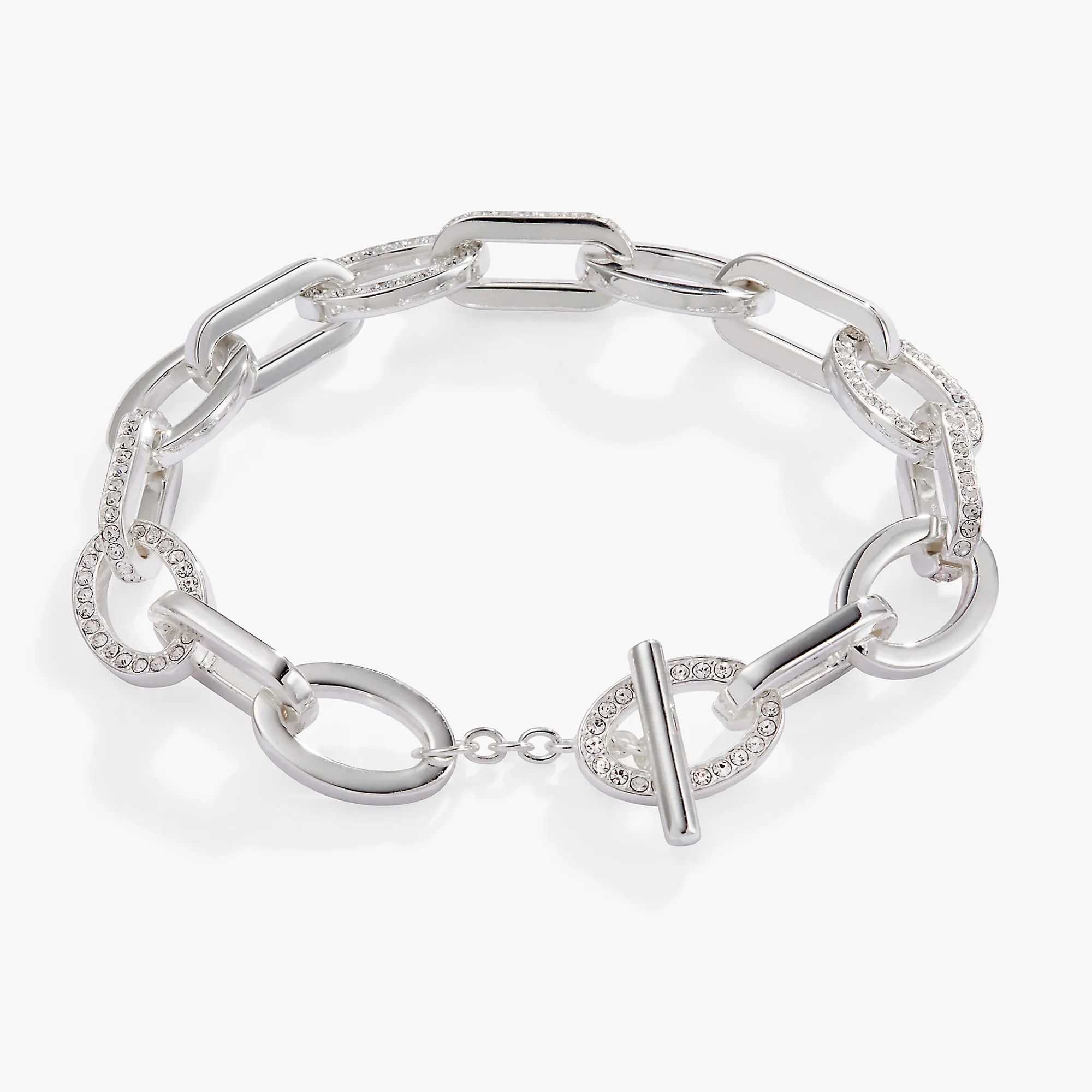 Oval Link Crystal Chain Toggle Bracelet sold by Alex and Ani