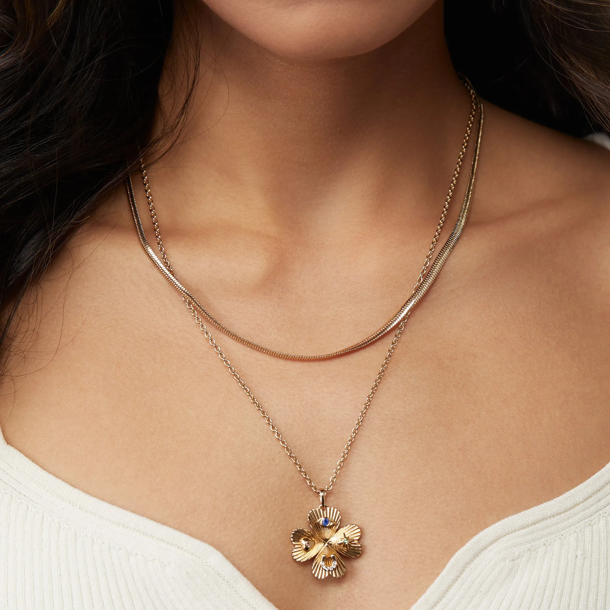 Lucky Four Leaf Clover Adjustable Necklace sold by Alex and Ani product image thumbnail 2