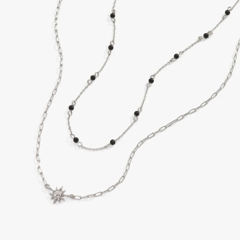 Delicate Star Necklace, Reconstituted Onyx sold by Alex and Ani