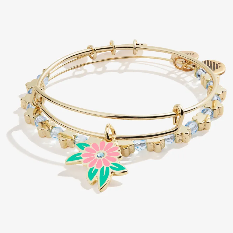 Flower Charm Bangle Bracelets, Set of 2 sold by Alex and Ani