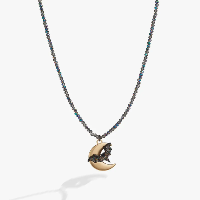Halloween Moon and Bat Necklace sold by Alex and Ani