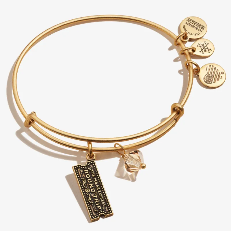 The Polar Express™ Train Ticket Duo Charm Bangle sold by Alex and Ani