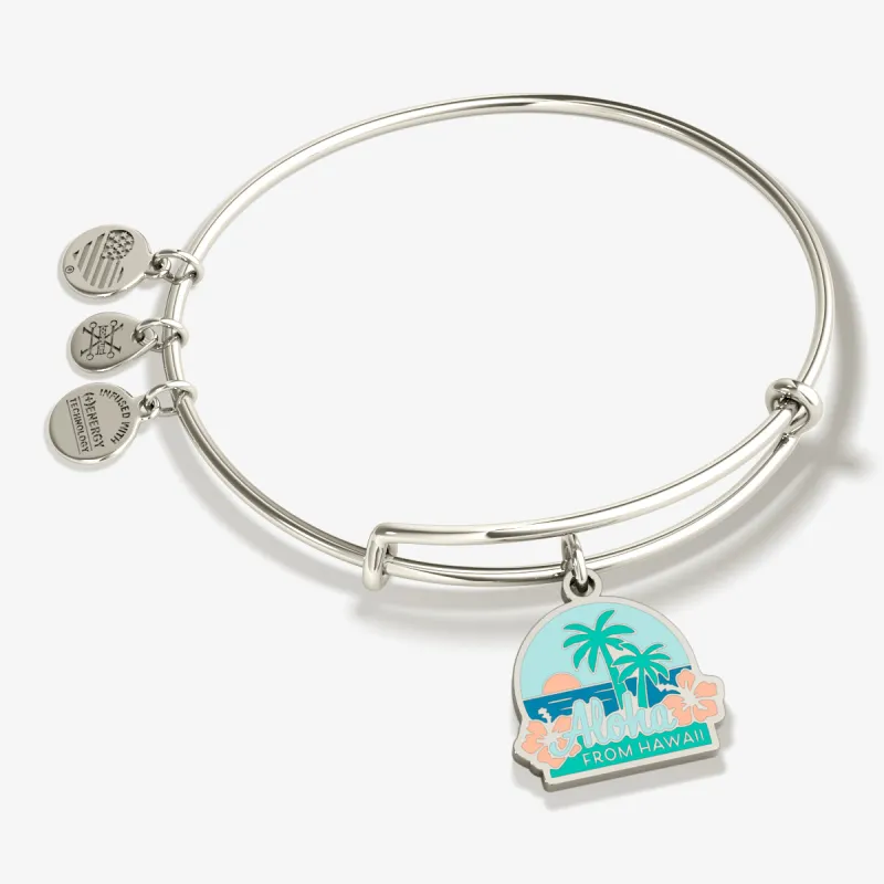 Aloha Hawaii Charm Bangle Bracelet sold by Alex and Ani