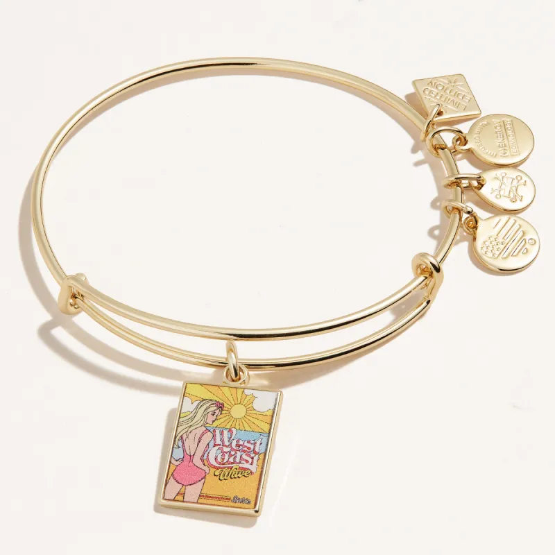 Malibu Barbie 50th Anniversary 'West Coast Wave' Gold Charm Bangle sold by Alex and Ani