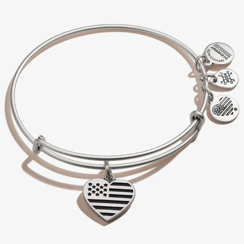 Heart Flag Charm Bangle sold by Alex and Ani