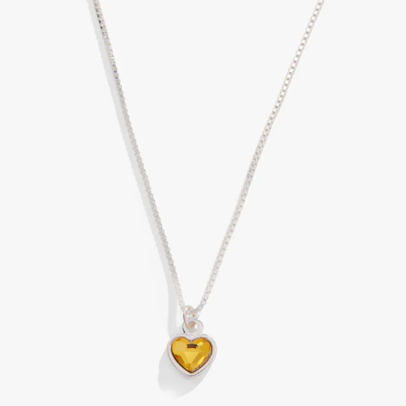 Topaz Heart Necklace, November Birthstone sold by Alex and Ani