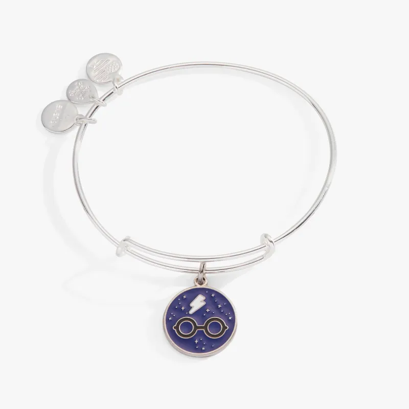 Harry Potter™ Lightning Bolt + Glasses Charm Bangle Bracelet sold by Alex and Ani