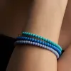 Matte Brilliance Beaded Bangle, Royal Blue sold by Alex and Ani