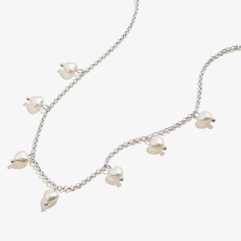 Pearl Hearts Drop Necklace, 17'' sold by Alex and Ani