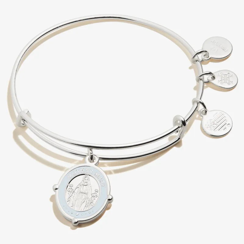 Mother Mary Embossed Charm Bangle made by Alex and Ani