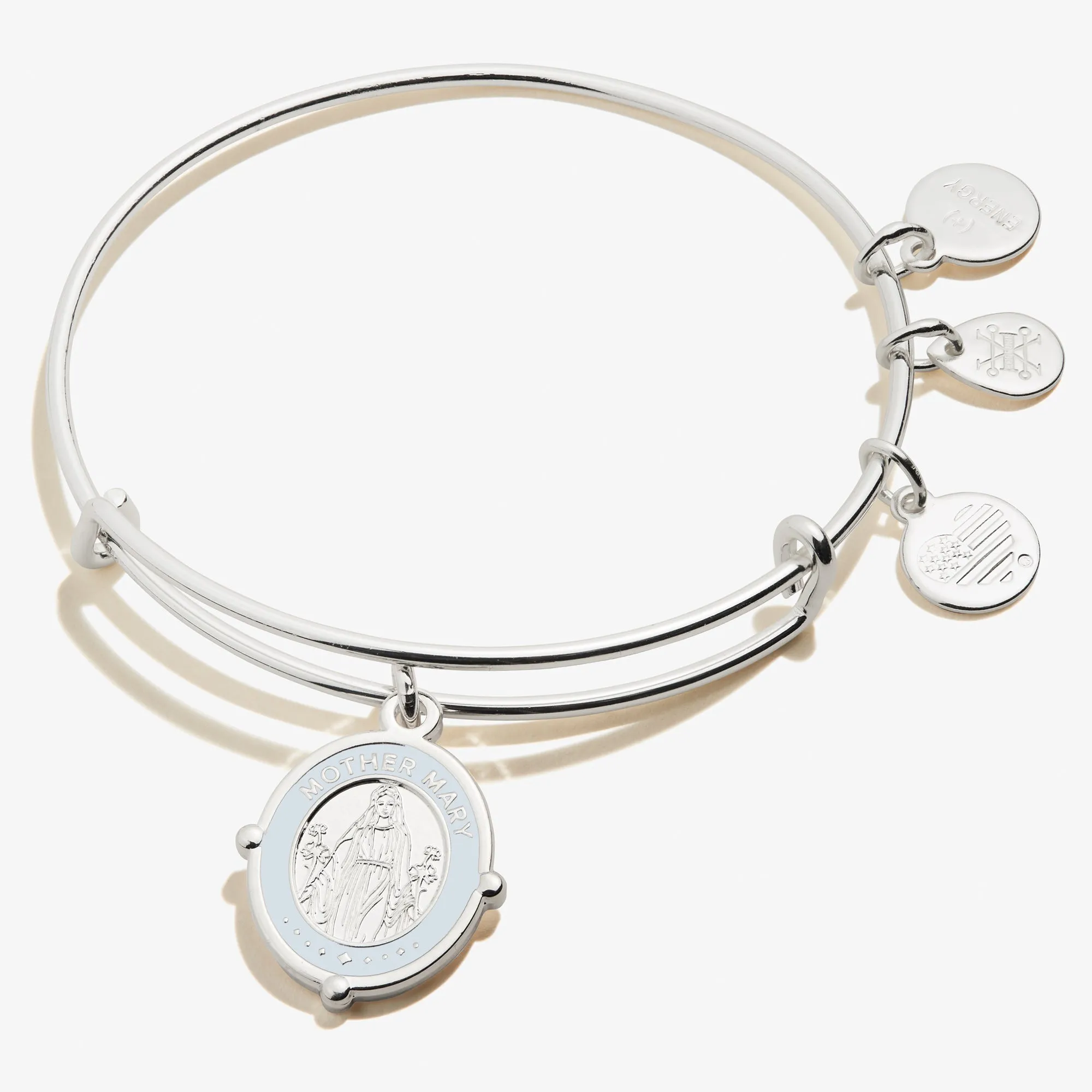 Mother Mary Embossed Charm Bangle sold by Alex and Ani