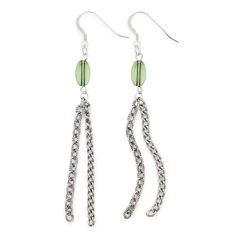 Chain Drop Earrings, Green sold by Alex and Ani