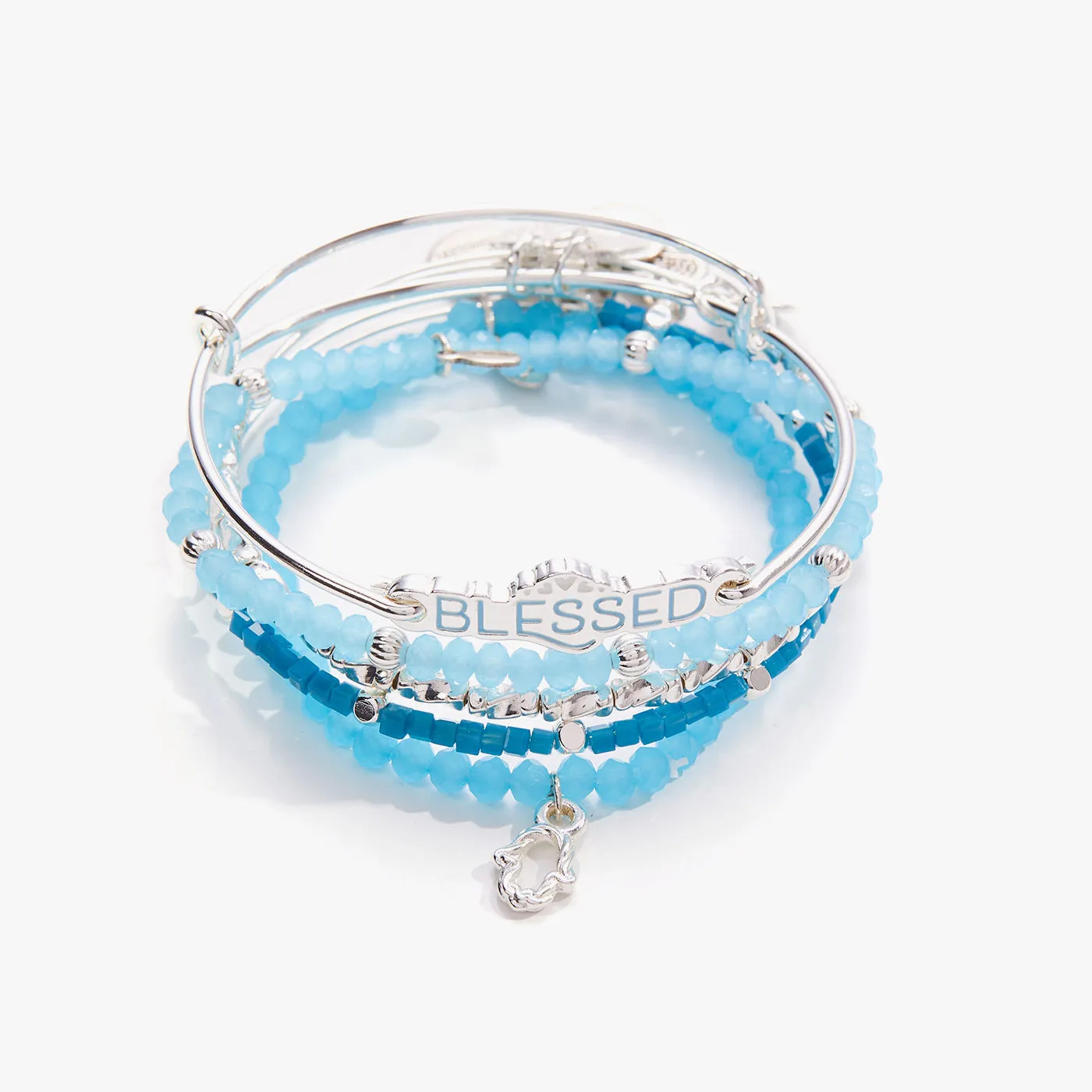 Protected and Blessed Charm Bangles, Set of 5 sold by Alex and Ani