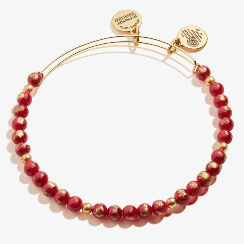 Antique Americana Grateful Beaded Bangle, Red sold by Alex and Ani