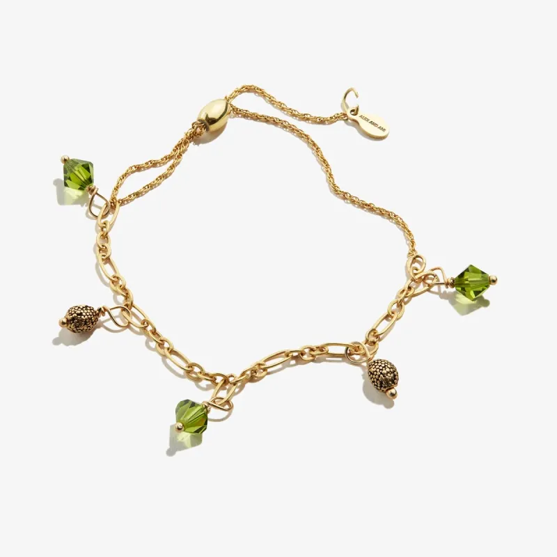 Green Crystal Pull Chain Bracelet sold by Alex and Ani
