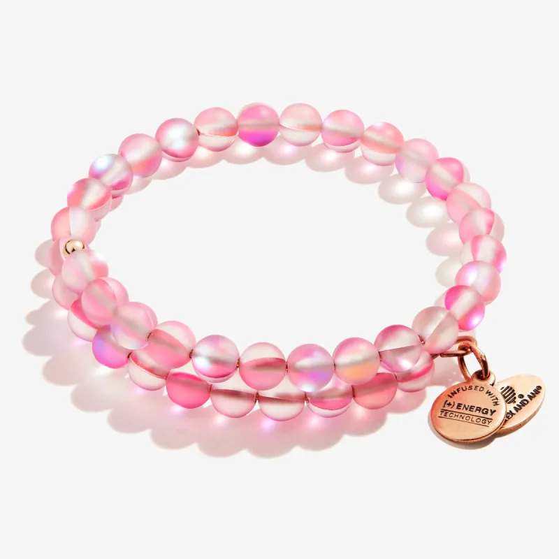 Seaglass Beaded Wrap Bracelet, Fuschia sold by Alex and Ani