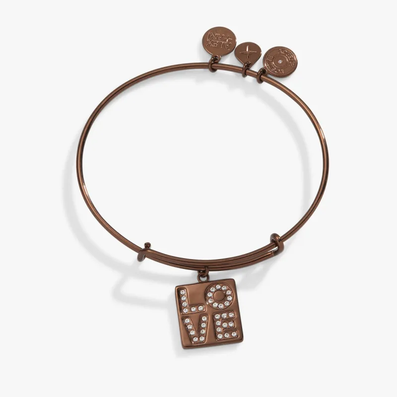 LOVE Pavé Charm Bangle sold by Alex and Ani
