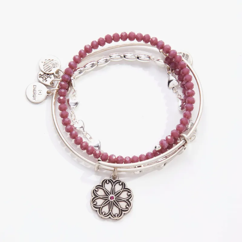 Manifest Love and Wisdom Charm Bangles, Set of 3 sold by Alex and Ani