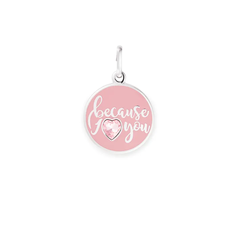 Because I Love You Charm, Pink sold by Alex and Ani