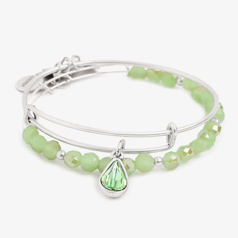 Crystal Infusion Strength Charm Bangle, Set of 2 sold by Alex and Ani