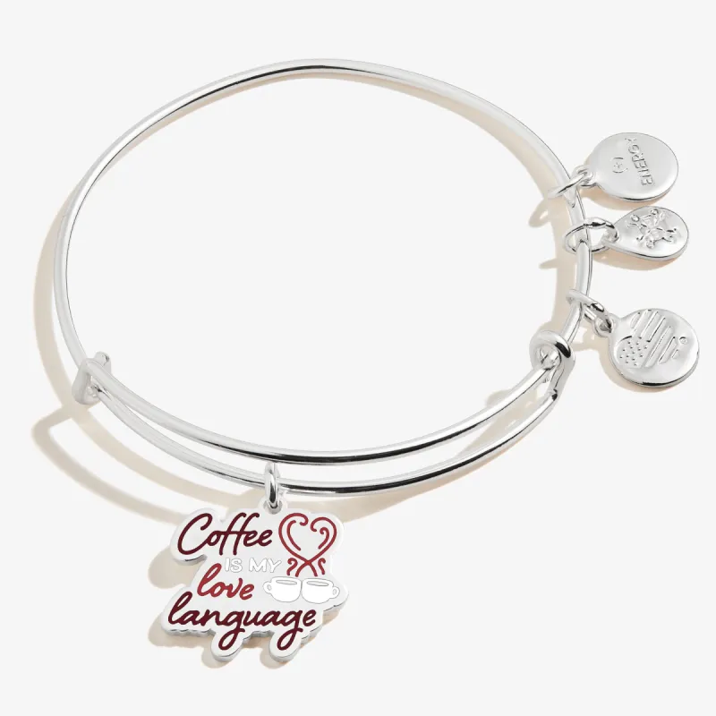 Coffee is My Love Language Charm Bangle Bracelet sold by Alex and Ani