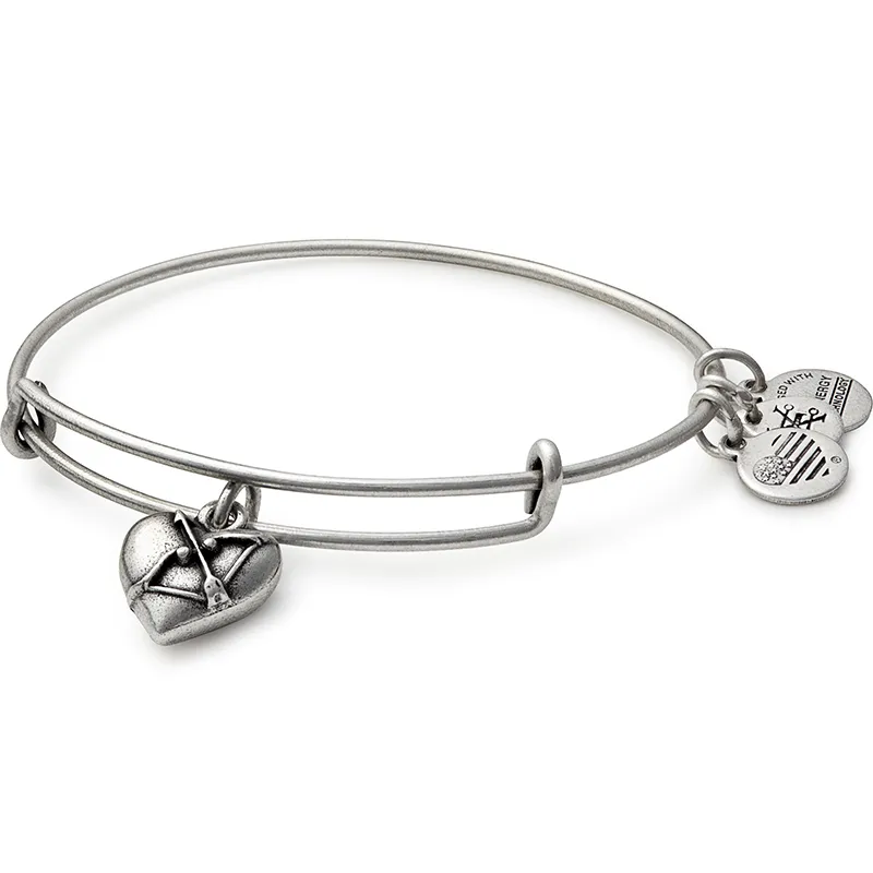 Cupid's Heart II Charm Bangle sold by Alex and Ani