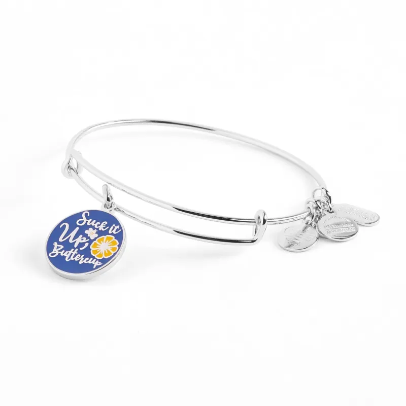'Suck It Up Buttercup' Charm Bangle Bracelet sold by Alex and Ani
