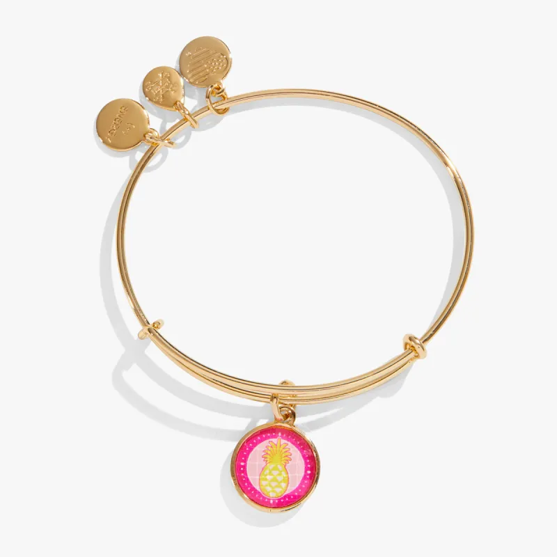 Crystal Pineapple Charm Bangle Bracelet sold by Alex and Ani