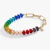 Rainbow Beaded + Chain Stretch Bracelet sold by Alex and Ani