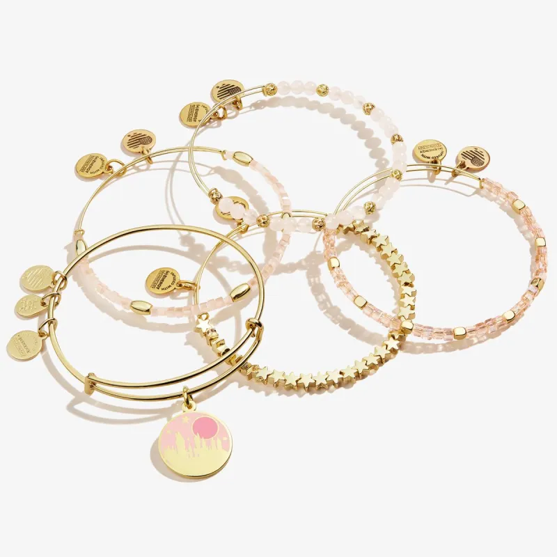 Harry Potter™ Hogwarts™ School Charm Bangles, Set of 5 sold by Alex and Ani