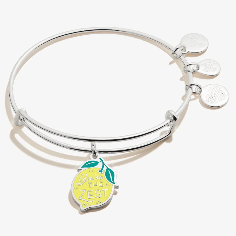 'You're the Zest' Charm Bangle sold by Alex and Ani