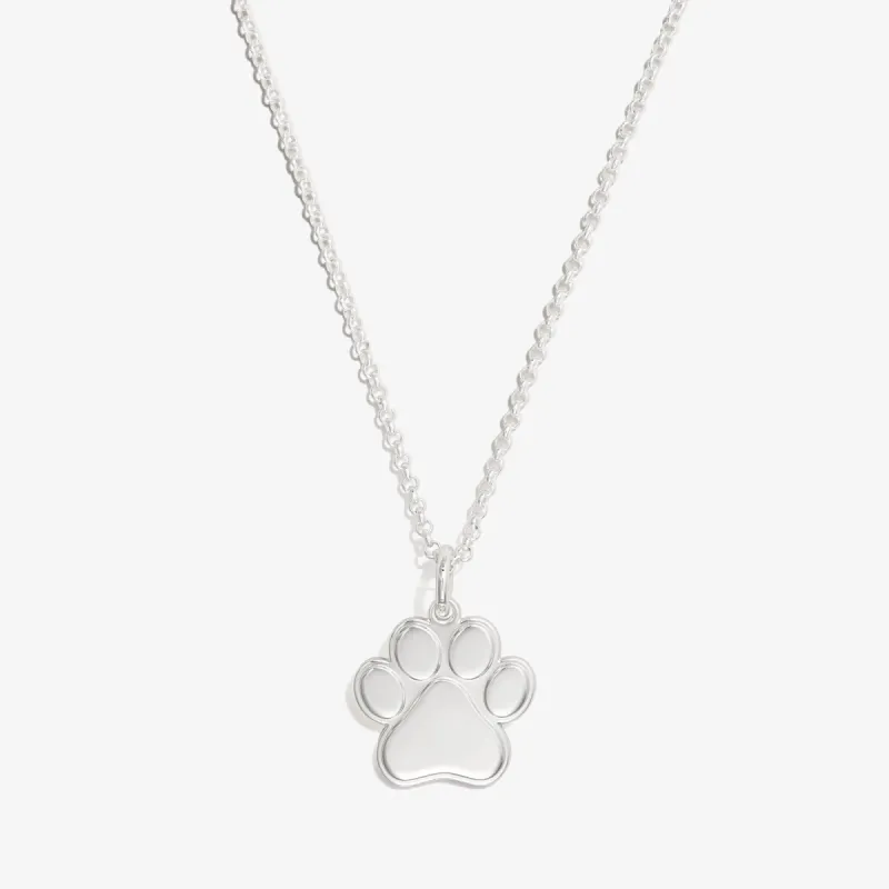 Engravable Paw Print Charm Necklace, 21'' sold by Alex and Ani