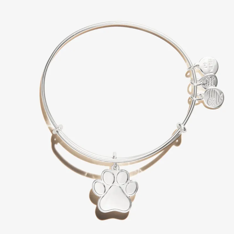 Engravable Paw Print Charm Bangle sold by Alex and Ani