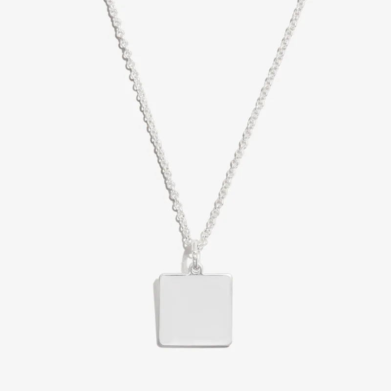Engravable Square Charm Necklace, 21'' sold by Alex and Ani