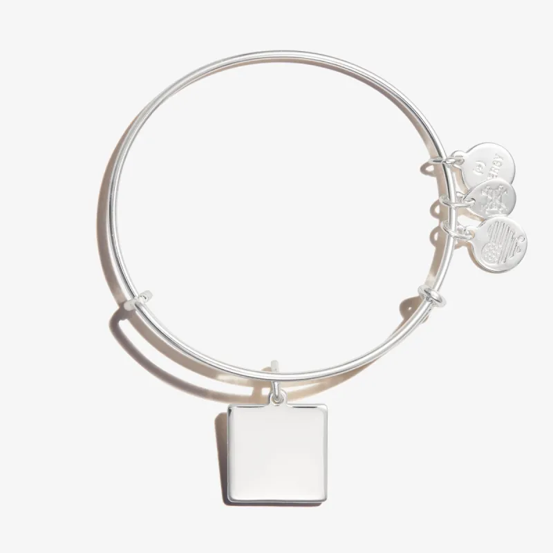 Engravable Square Charm Bangle sold by Alex and Ani